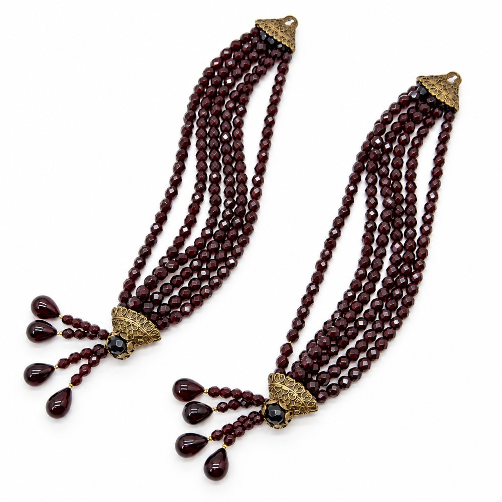 Vintage Dior Poison Garnet Cuffs