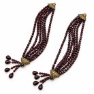 Jennifer Gibson Jewellery 2285 (1) Vintage Dior Poison Garnet Cuffs