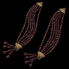 Jennifer Gibson Jewellery 2285 (2) Vintage Dior Poison Garnet Cuffs