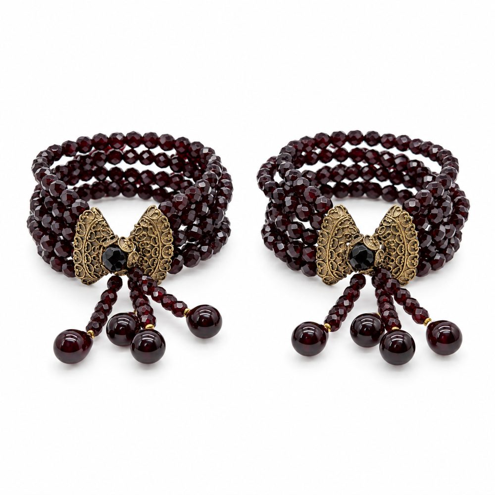 Vintage Dior Poison Garnet Cuffs