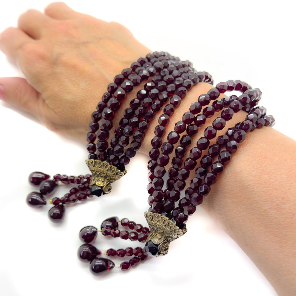 Vintage Dior Poison Garnet Cuffs