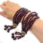 Jennifer Gibson Jewellery 2285 (4) Vintage Dior Poison Garnet Cuffs