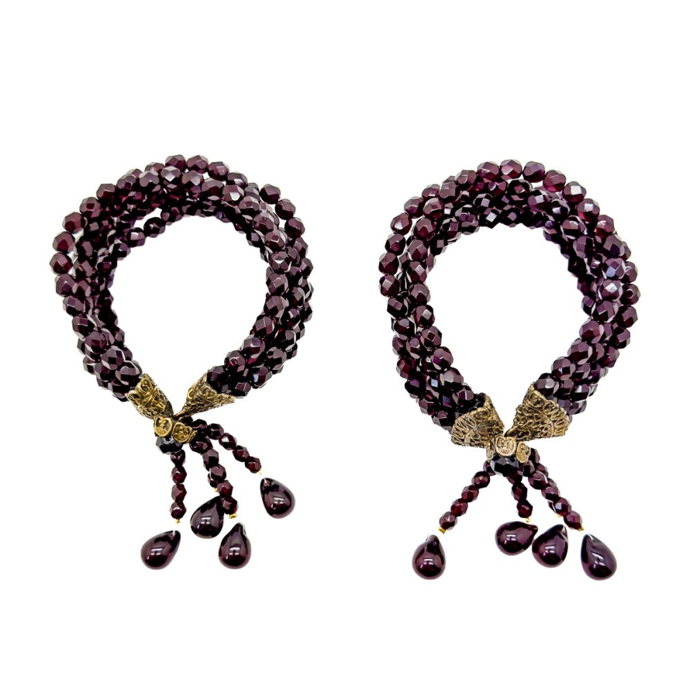 Vintage Dior Poison Garnet Cuffs