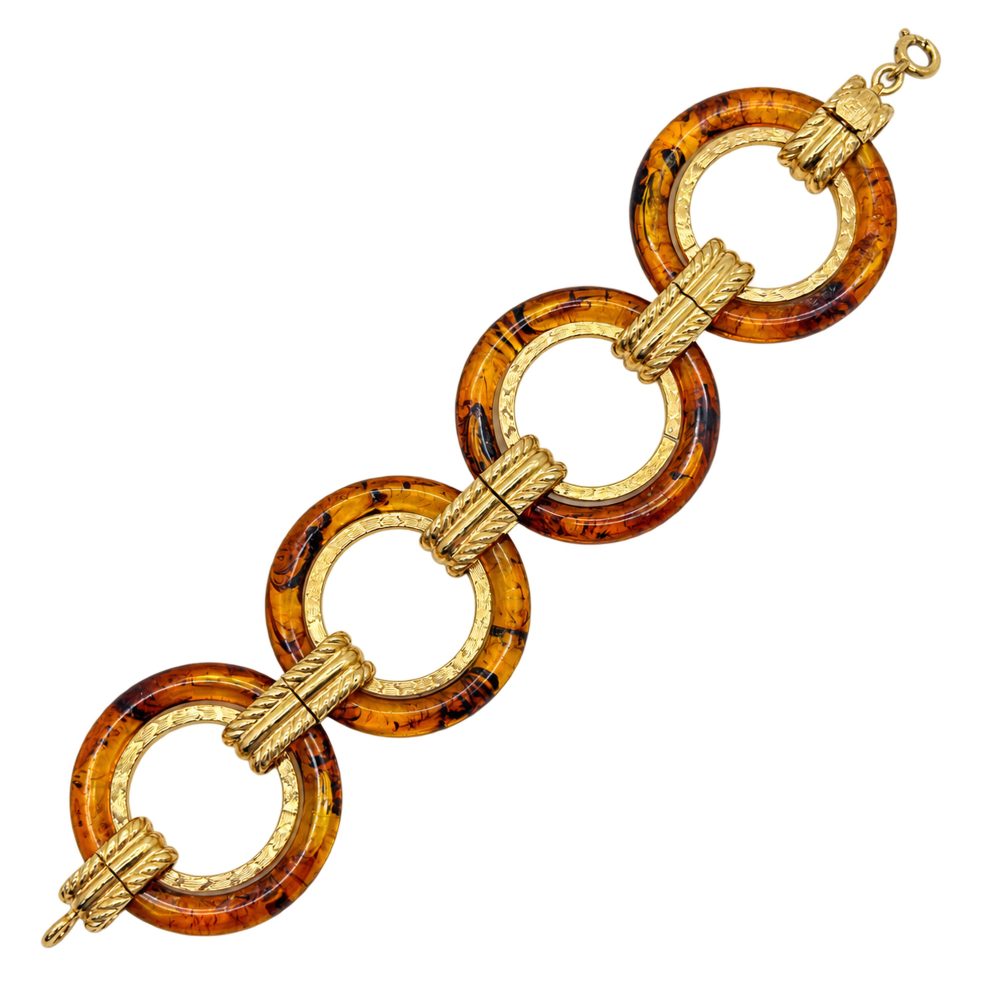 Vintage Dior Tortoiseshell Resin Bracelet