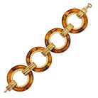 Jennifer Gibson Jewellery 2286 (1) Vintage Dior Tortoiseshell Resin Bracelet