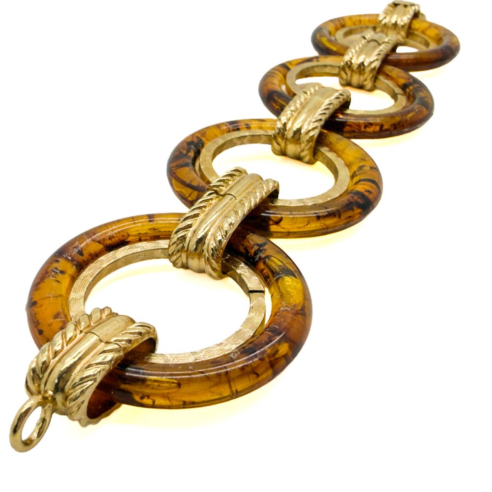 Vintage Dior Tortoiseshell Resin Bracelet