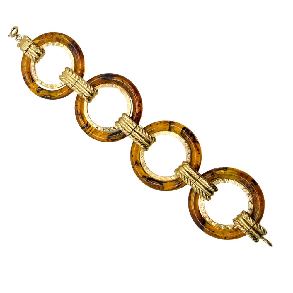 Vintage Dior Tortoiseshell Resin Bracelet