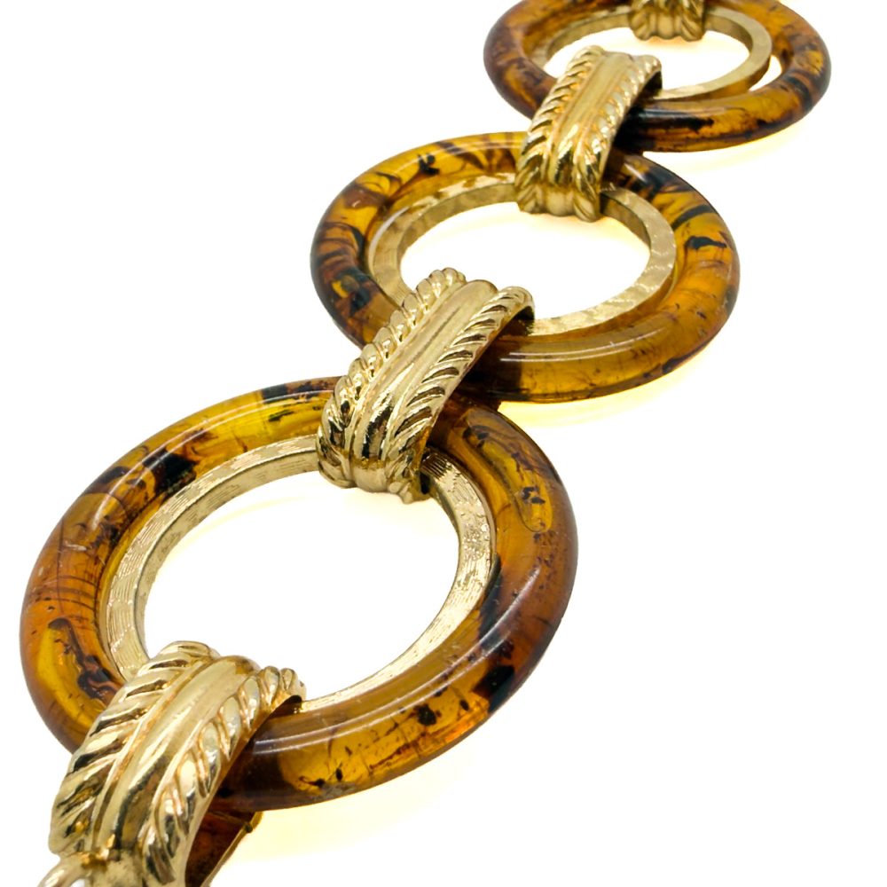 Vintage Dior Tortoiseshell Resin Bracelet
