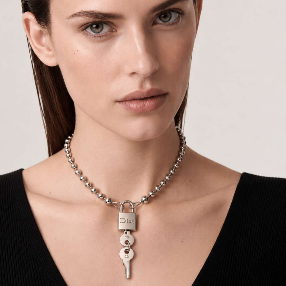 Vintage Christian Dior Padlock Necklace