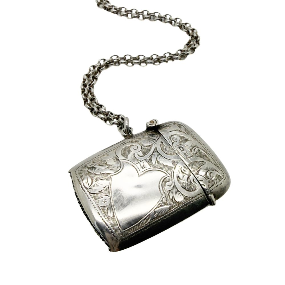 Antique Hallmarked Silver Heart Vesta