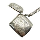 Jennifer Gibson Jewellery 2289 (3) Antique Hallmarked Silver Heart Vesta