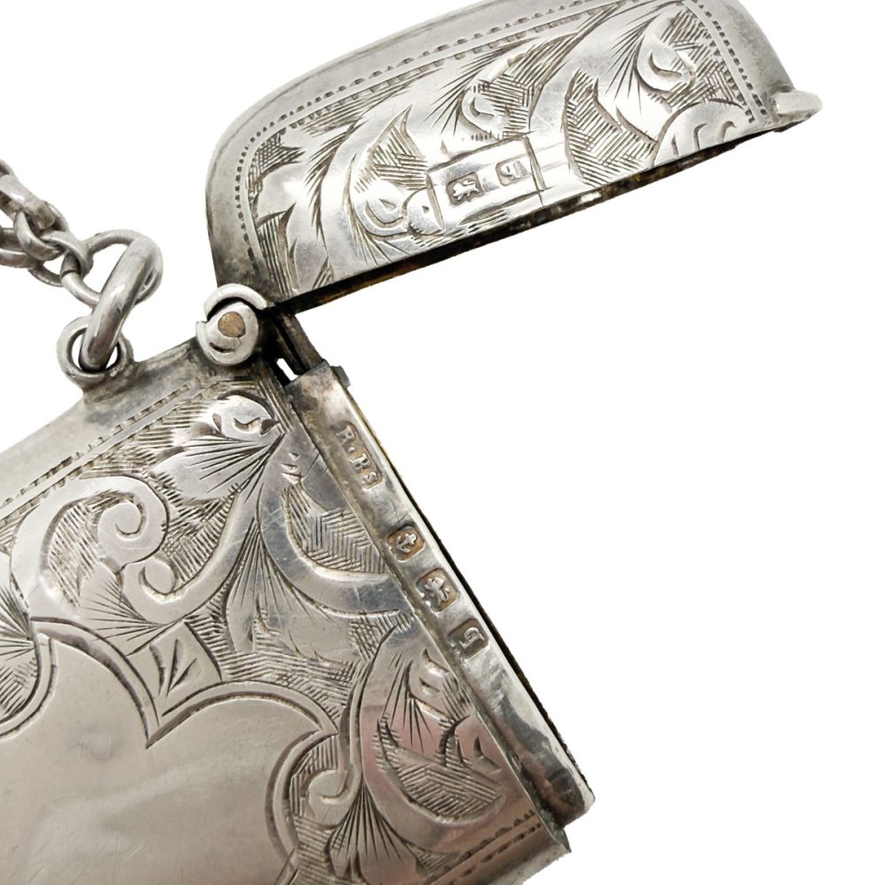 Antique Hallmarked Silver Heart Vesta