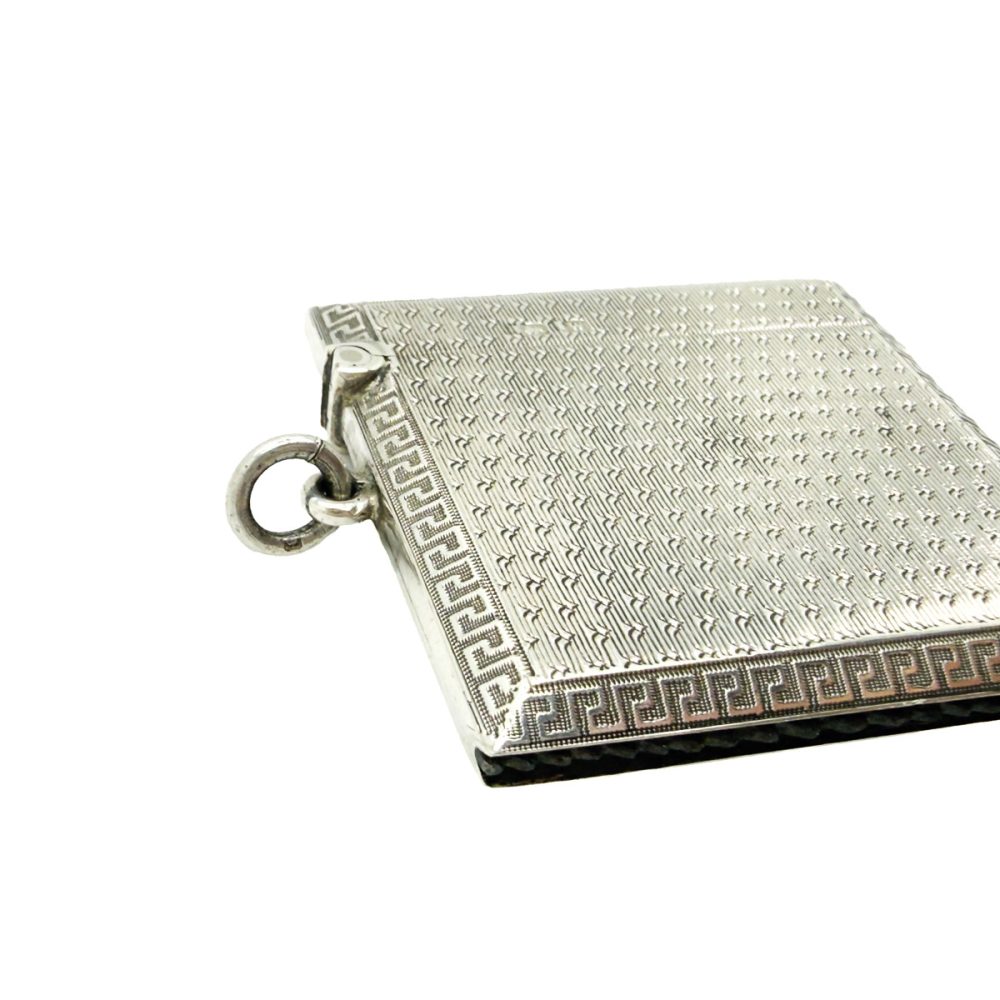 Antique Hallmarked Silver Square Vesta Case