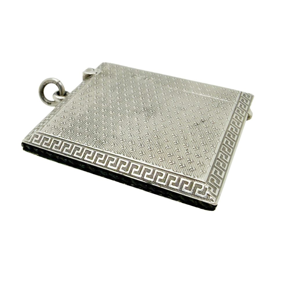 Antique Hallmarked Silver Square Vesta Case