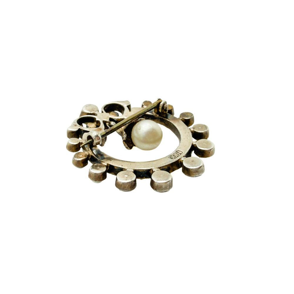 Antique French Silver Belle Epoque Brooch