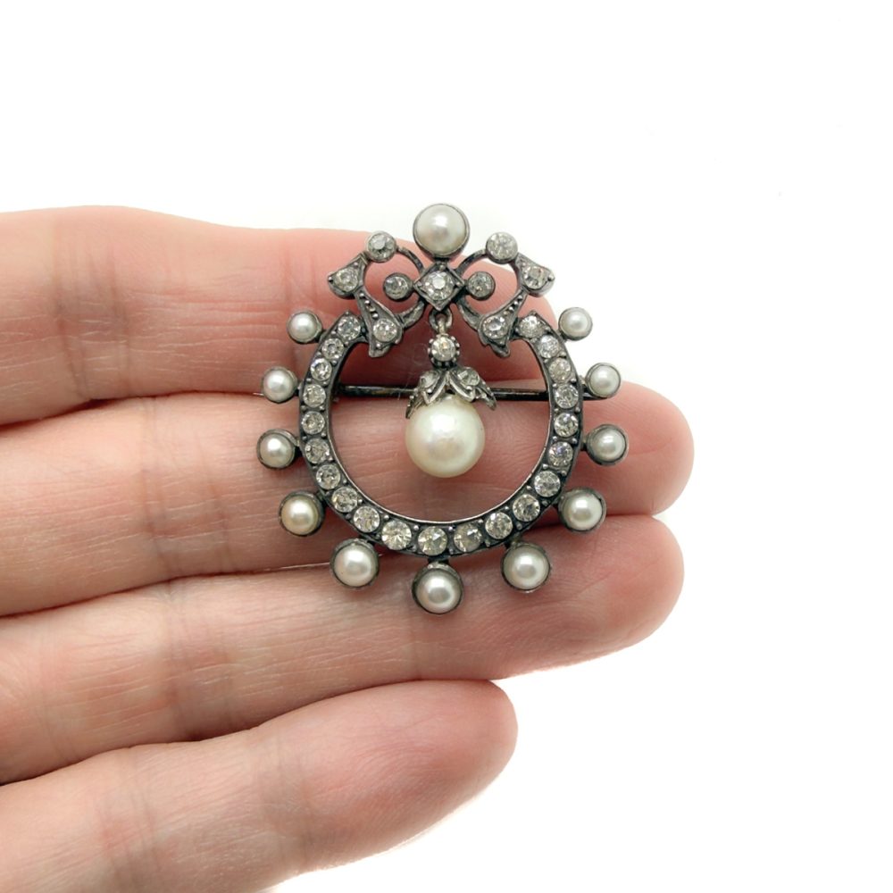 Antique French Silver Belle Epoque Brooch