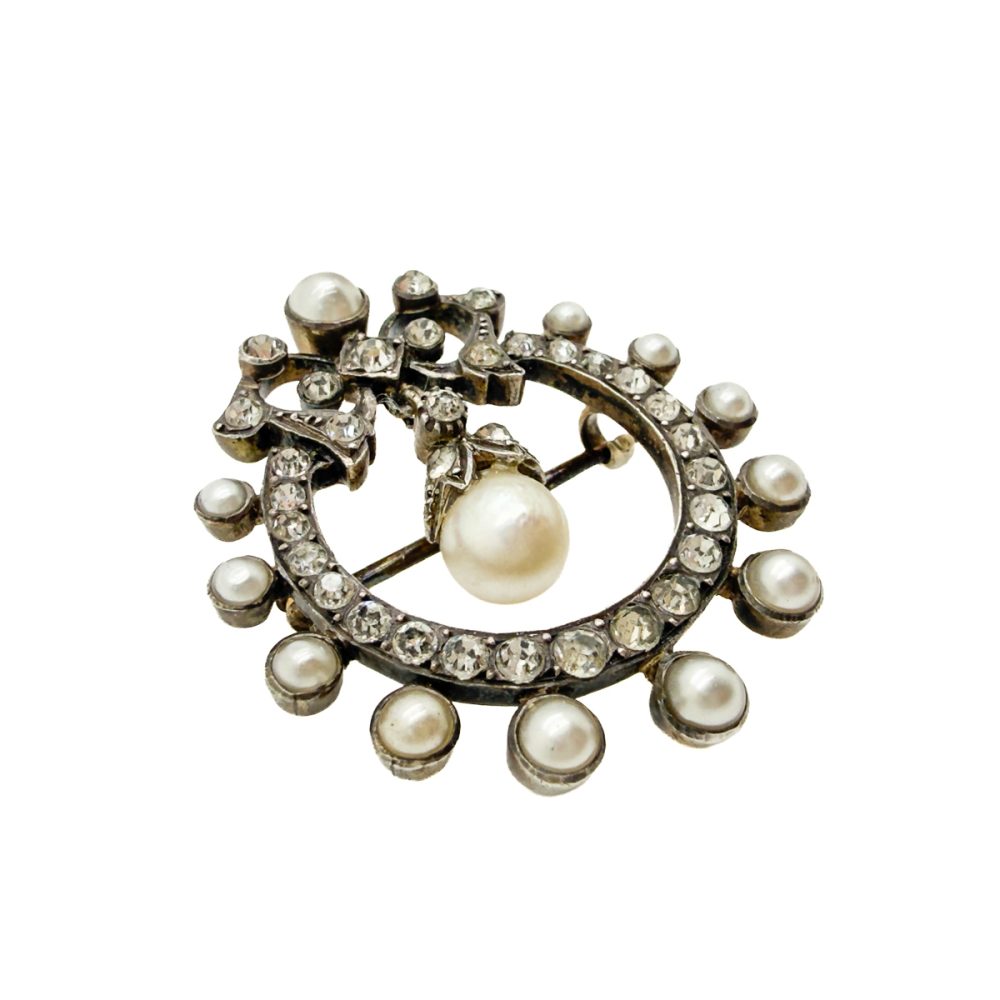 Antique French Silver Belle Epoque Brooch