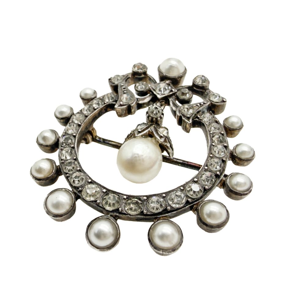 Antique French Silver Belle Epoque Brooch