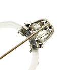 Jennifer Gibson Jewellery 2293 (2) Antique Art Deco Sterling & Glass Brooch