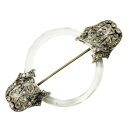 Jennifer Gibson Jewellery 2293 (5) Antique Art Deco Sterling & Glass Brooch